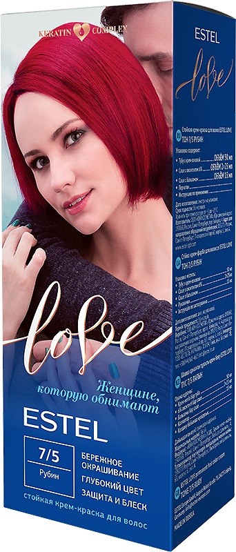ESTEL LOVE Крем-краска 7/5 Рубин