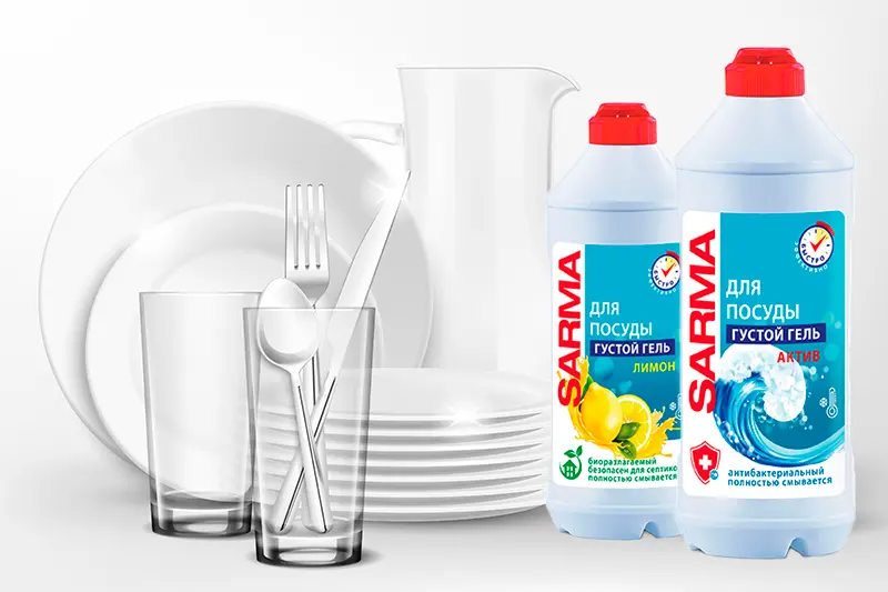 Гели для мытья посуды Сарма