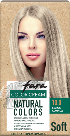 Fara стойкая крем краска для волос natural colors soft  355 белое солнце