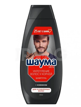 шампунь мужской укрепление волос у корней с кофеином для ослаблен 360 мл