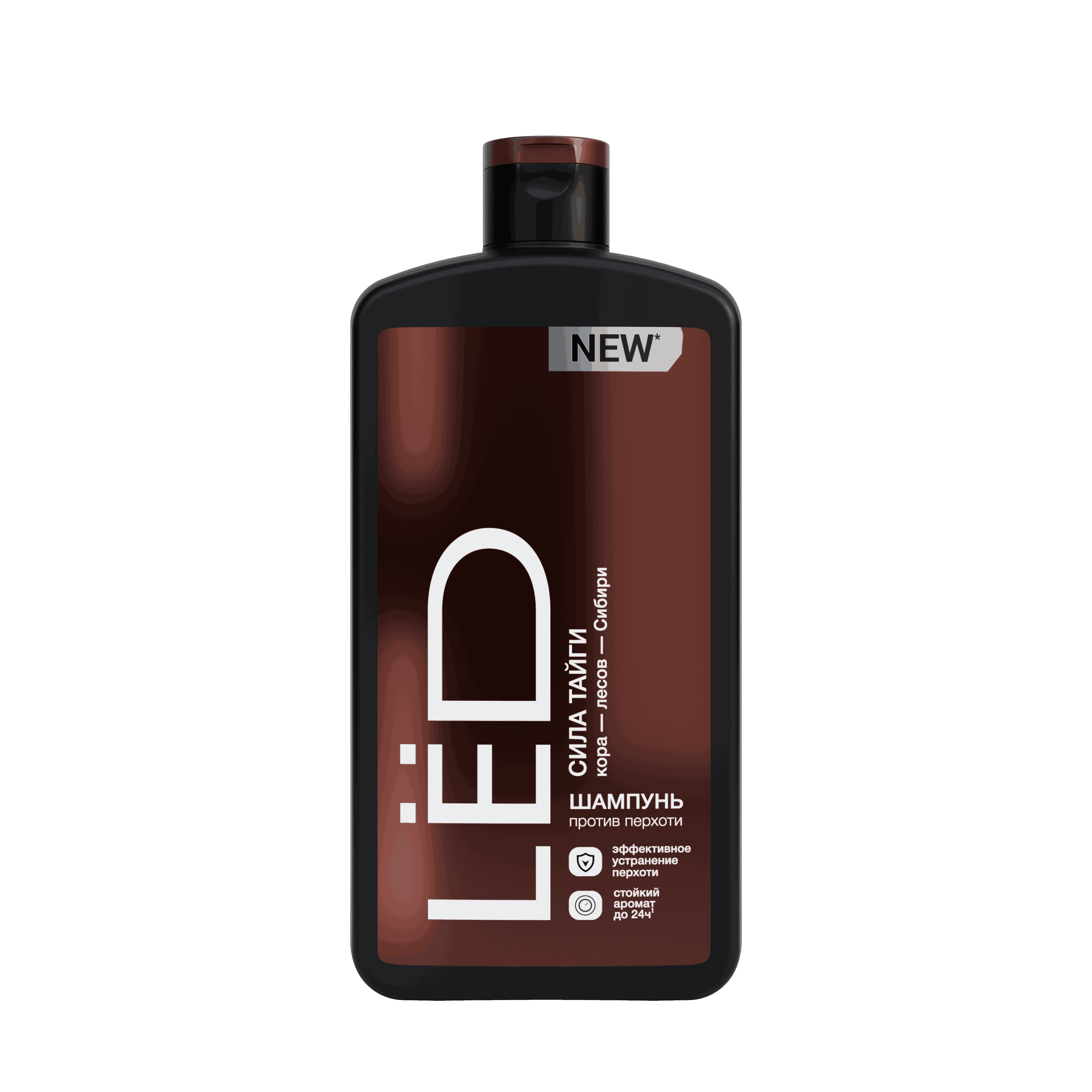 LЁD шампунь для волос против перхоти мужской сила тайги 490 мл
