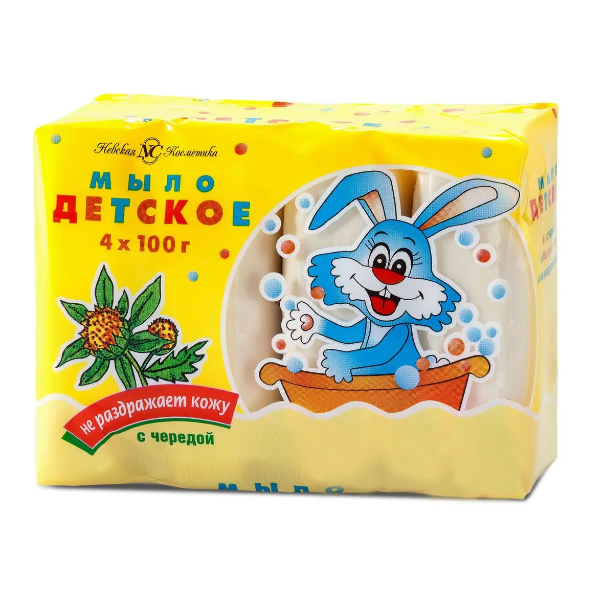 Невская Косметика туалетное мыло детское череда 4*100 г
