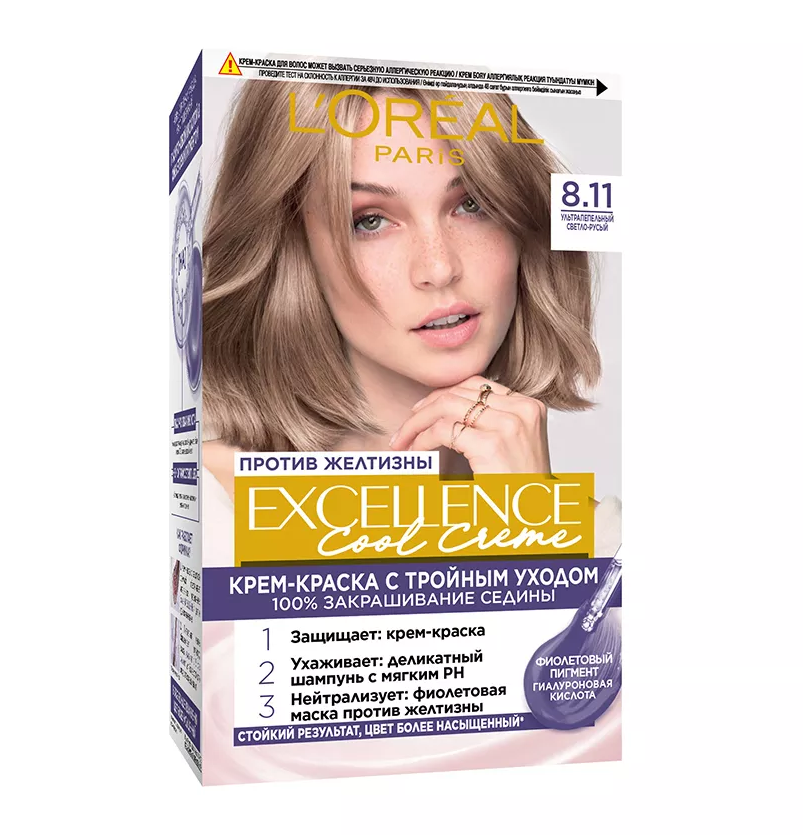 L`oreal Excellence Cool 8.11 светлый русый