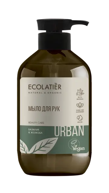 Ecolatier Жидкое мыло для рук базилик & жожоба, 400 мл