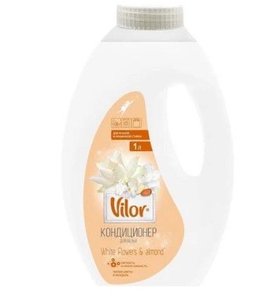 Vilor кондиционер для белья миндаль и белые цветы 1 л