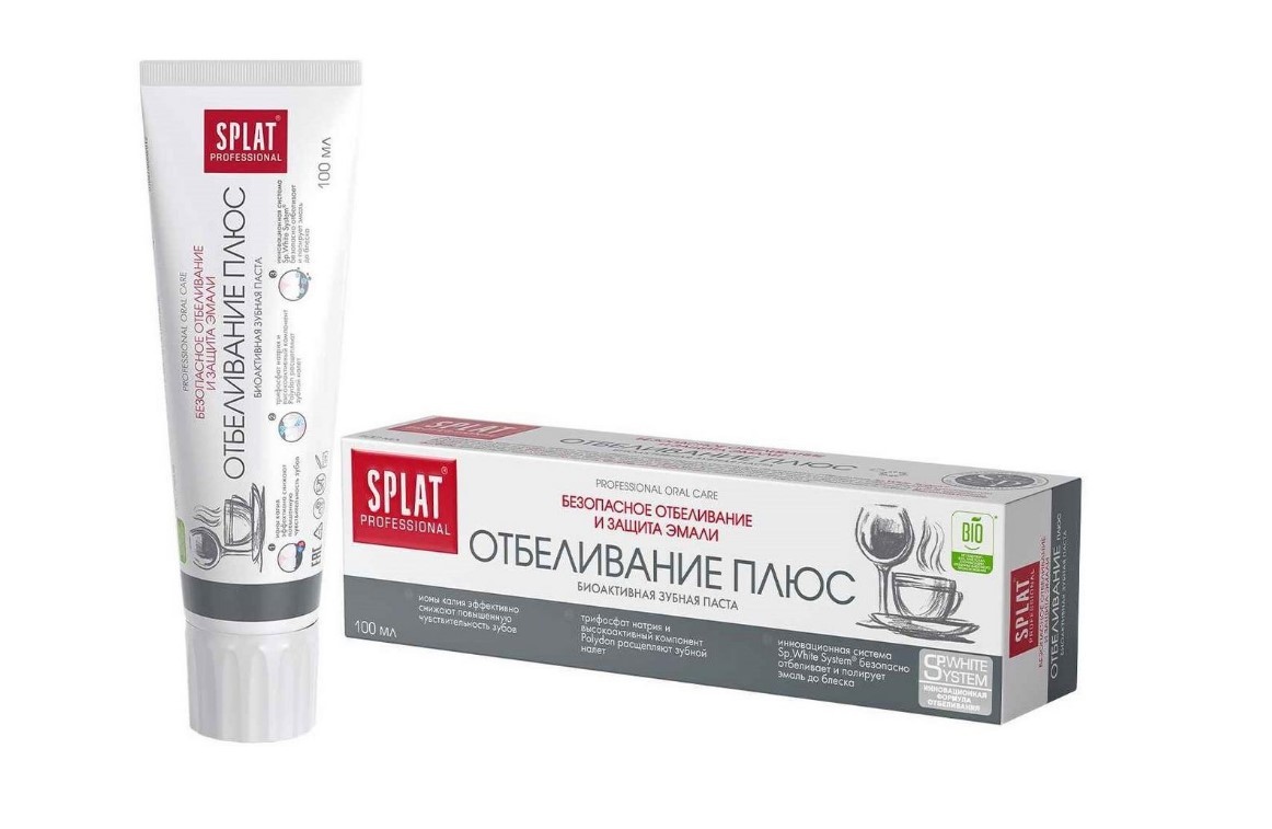 Splat паста зубная Отбеливание Плюс Professional 100мл