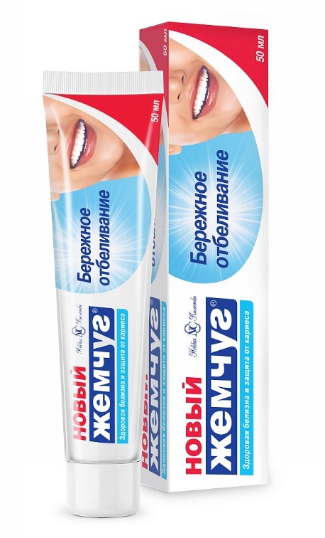 Новый Жемчуг зубная паста бережное отбеливание 50мл