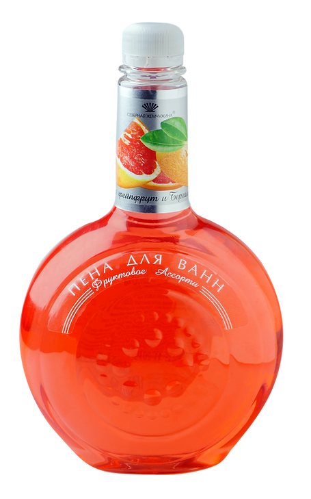 Фруктовое Ассорти пена для ванн розовый грейпфрут и бергамот 750 мл