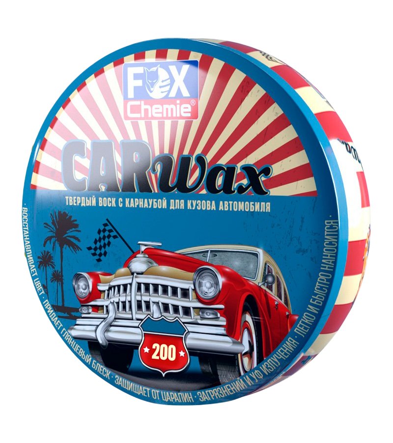 Fox Chemie твердый воск с карнаубой для кузова автомобиля car wax 200 г