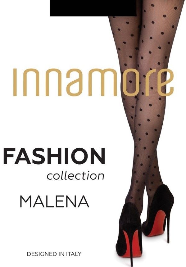 INNAMORE COLLANT колготки  malena nero 4  с рисунком в горошек
