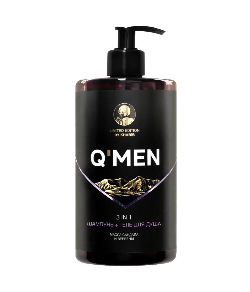 Q’men шампунь 3 в 1 мужской, 640 мл