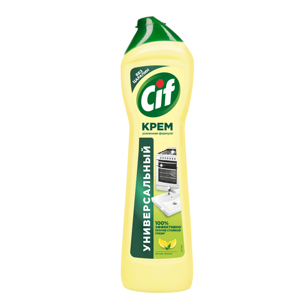 Cif актив лимон универсальное средство чистящий крем для кухни и ванной 500 мл