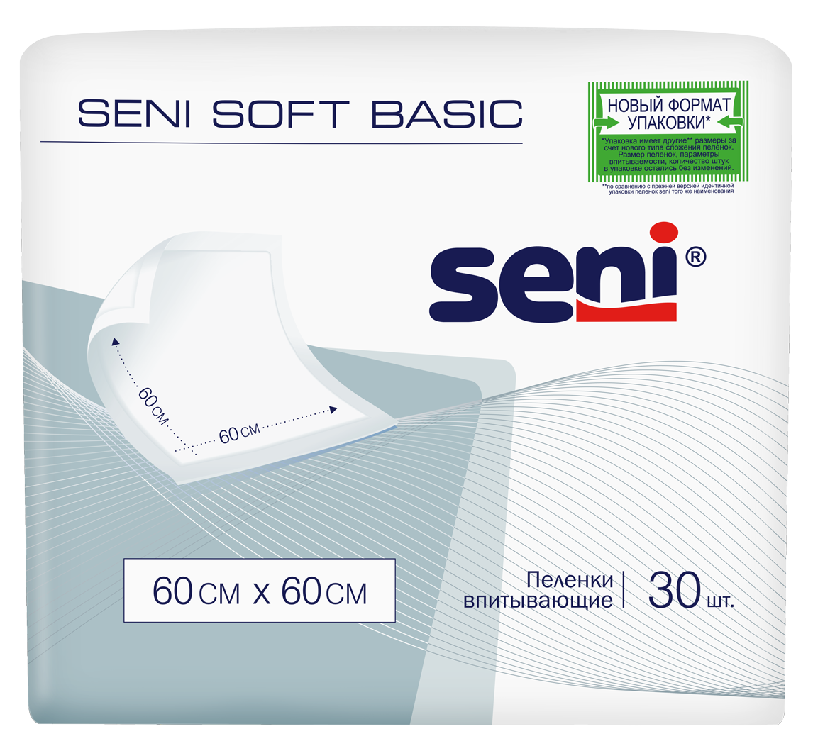 Пеленки BELLA гигиенические SENI Basic по 30 шт 60*60 soft