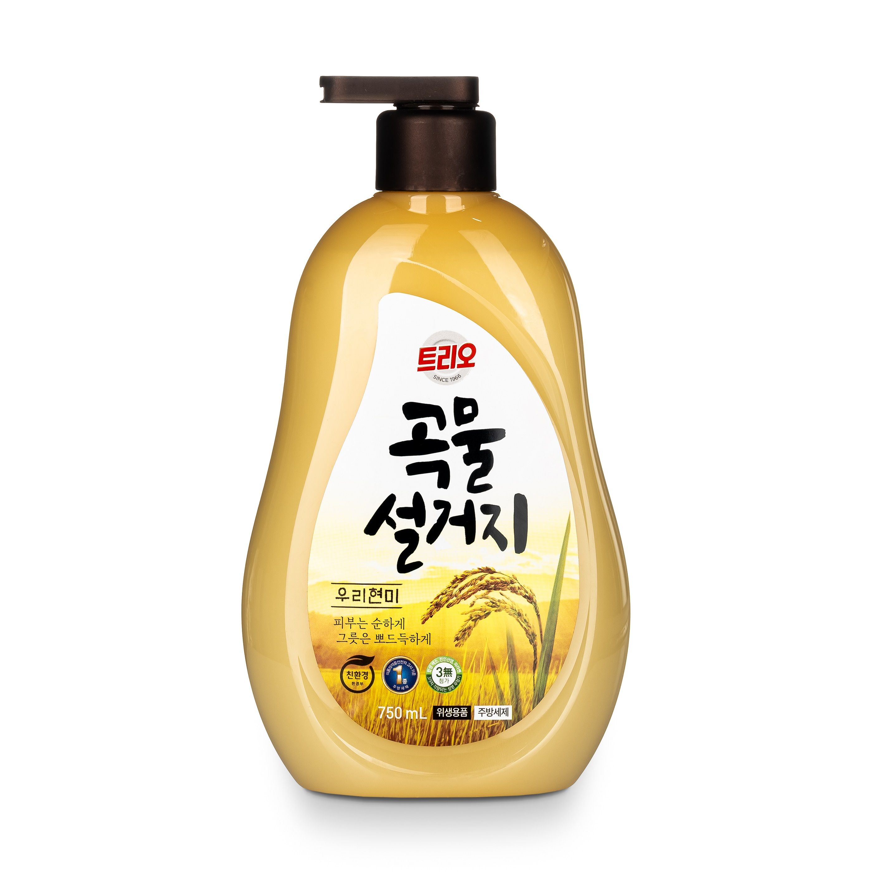 Trio средство для мытья посуды рисовые отруби 750 мл