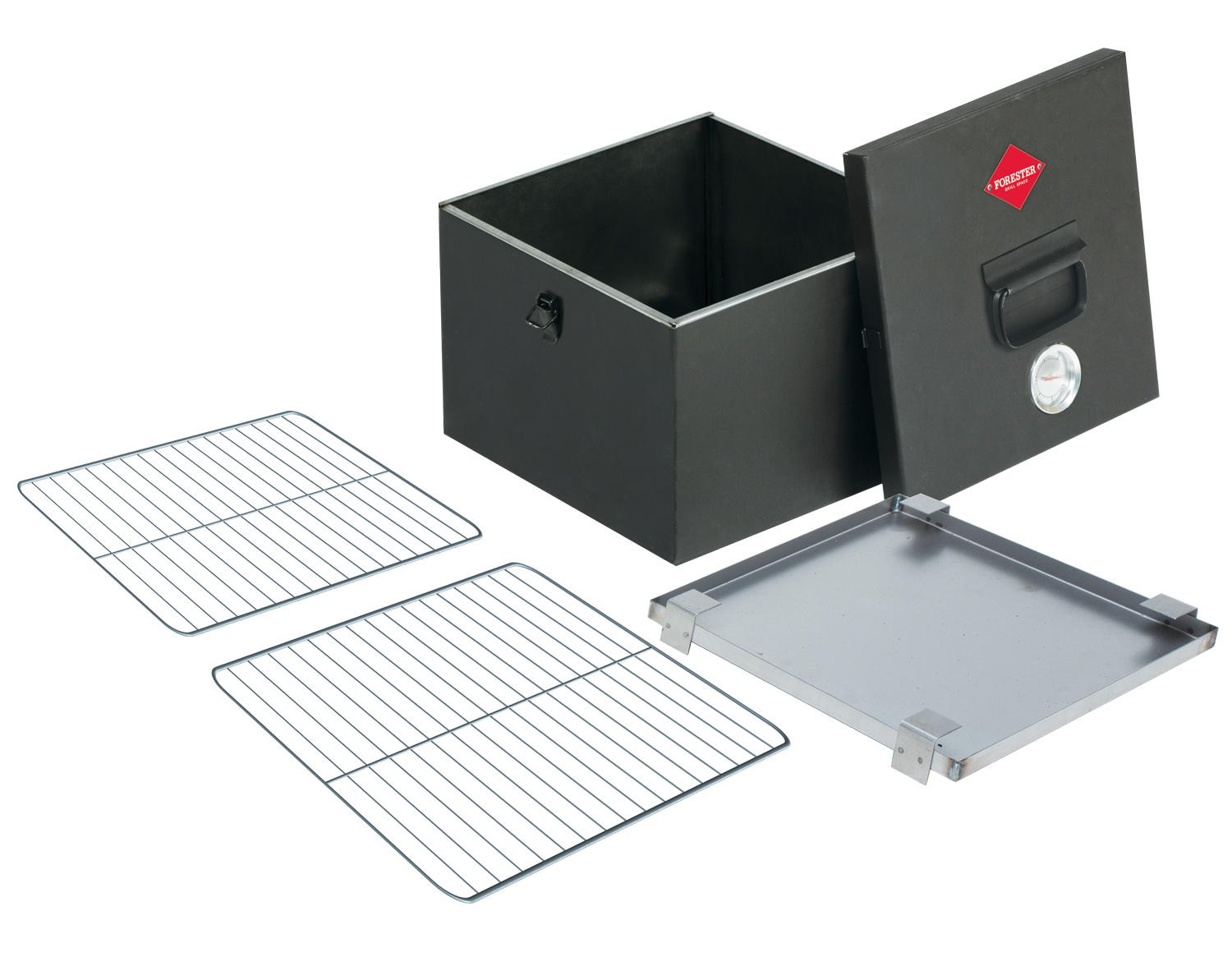 FORESTER Коптильное устройство стационарное с термометром (с 2 решетками для копчения) (1)