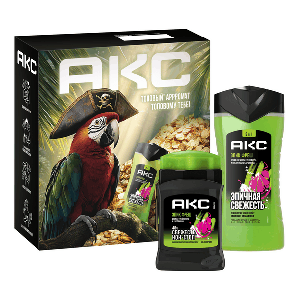 ПН Акс эпик фреш men дезодорант карандаш 50 мл гель для душа 250 мл