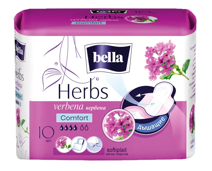 Прокладки BELLA с экстрактом вербены 10шт