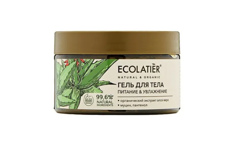 Ecolatier green гель для тела питание увлажнение серия organic aloe vera 350 мл