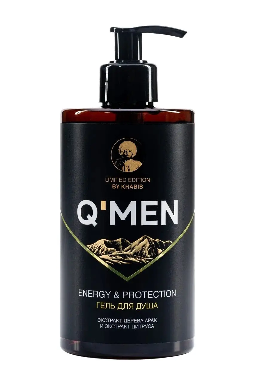 Q’men гель для душа мужской бодрость и защита, 410 мл