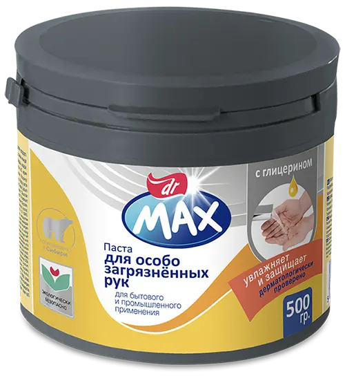 Паста с глицерином для особо загрязненных рук Dr MAX 500г