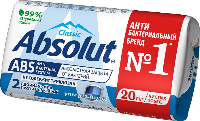 ABSOLUT ABS туалетное мыло ультразащита 90 г