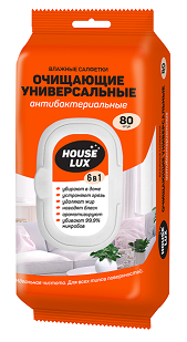 House Lux № 80 антибактериальные универсальные влажные салфетки 6 1