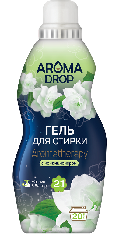 Aroma Drop гель для стирки aromatherapy жасмин и ветивер 2 в1 1 л