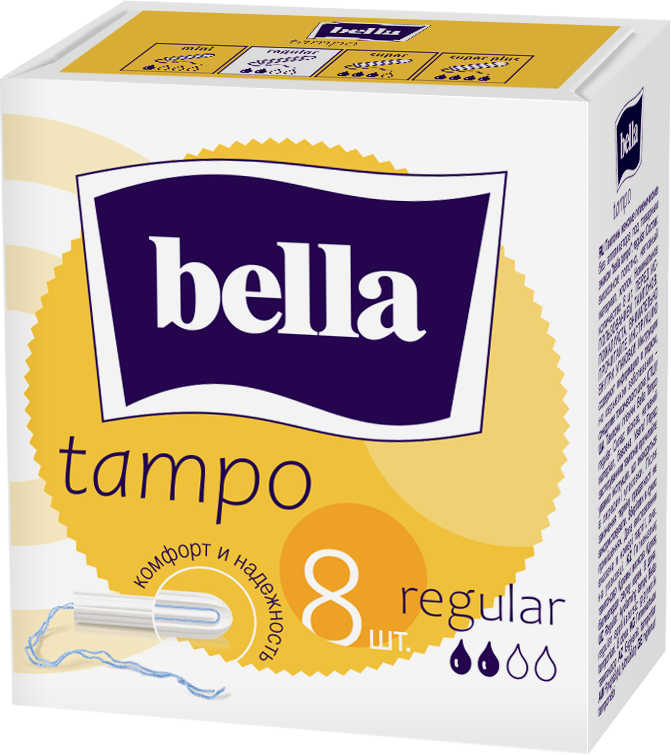 BELLA Тампоны женские гигиен. без аппликатора comfort  марки 'tampo bella' Regular по 8 шт
