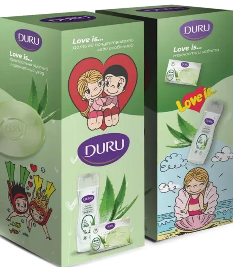 Duru подарочный набор pure алоэ гель для душа + мыло
