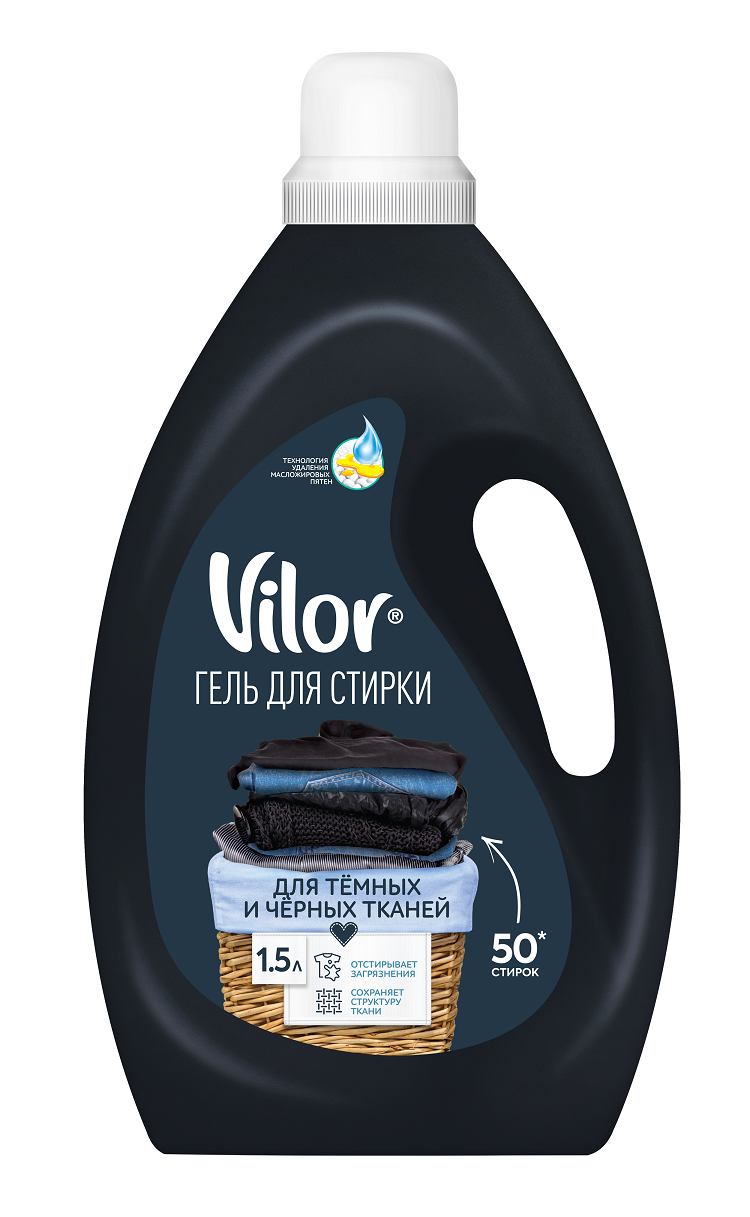 Vilor средство для стирки изделий из черных и темных тканей 1,5 л