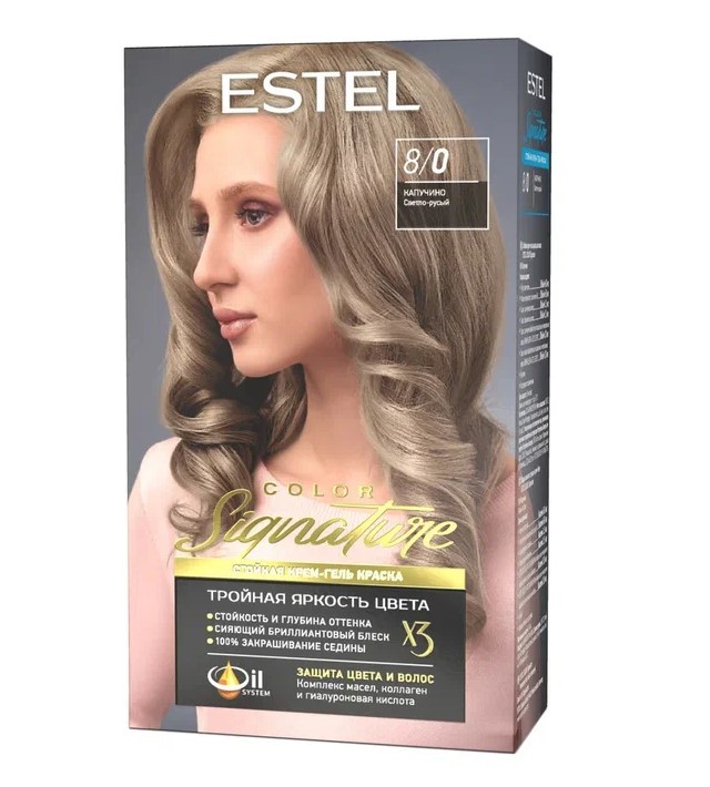 Estel крем-гель краска для волос Color Signature Капучино 8/0