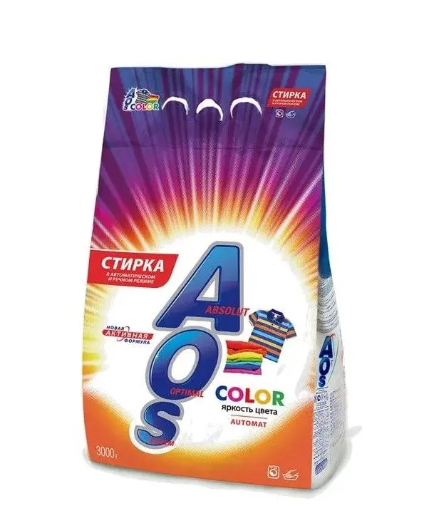 AOS стиральный порошок color automat 3000 г пакет