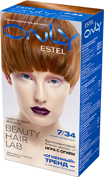 ESTEL ONLY краска-гель для волос 7/34 Русый золотисто-медный