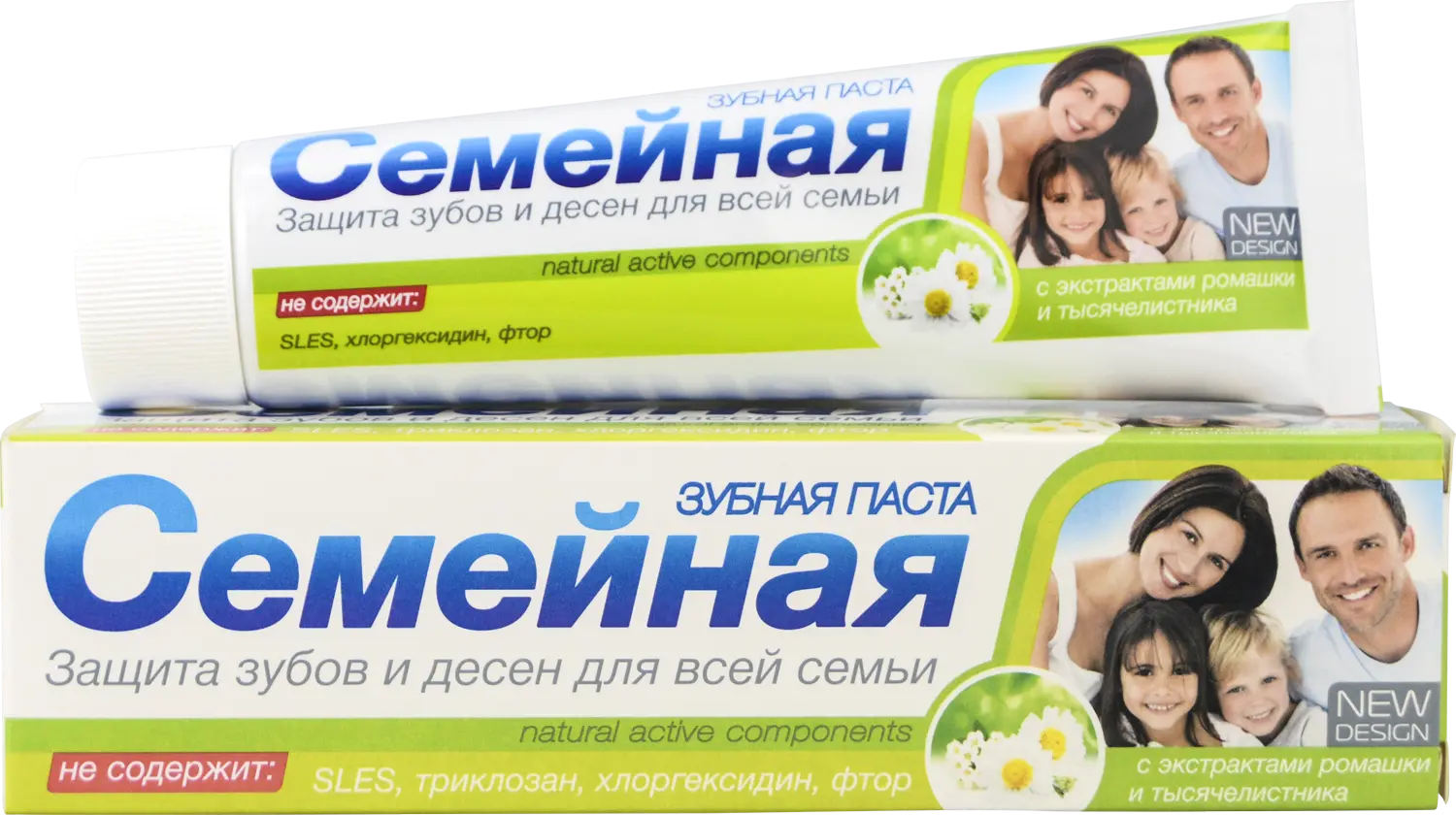 Семейная зубная паста с экстрактами тысячелистника и ромашки 130 г