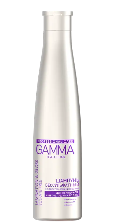 Gamma Perfect Hair бессульфатный шампунь с эффектом ламинирования 350 мл