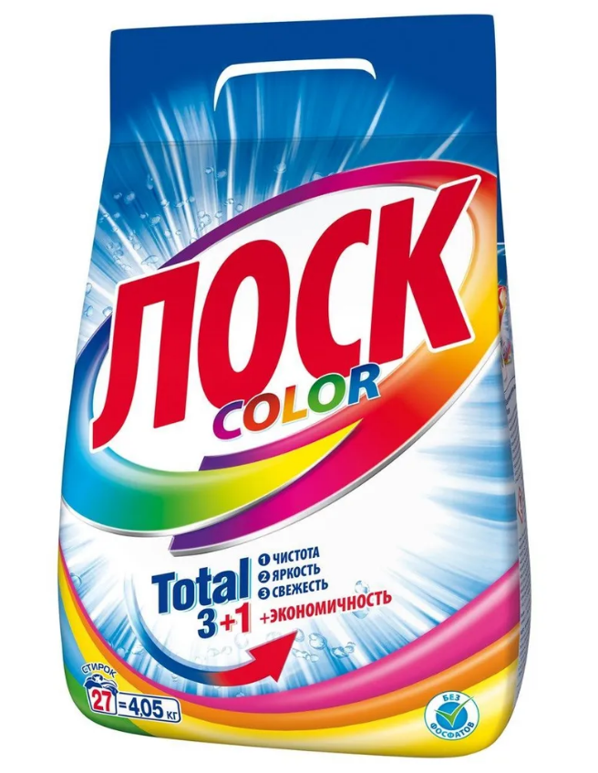 Лоск стиральный порошок автомат колор 4,05 кг