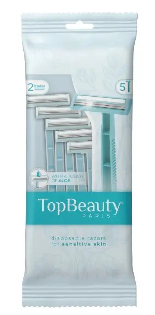 topbeauty paris 2 женские бритвы одноразовые франция 5шт