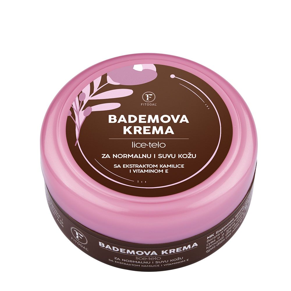 Fitogal крем для лица и тела с миндальным маслом, экстрактом ромашки и витамином E 110мл