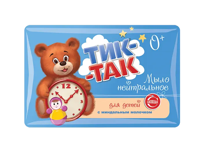 Тик-Так мыло детское 0+ с миндальным молочком 90 г