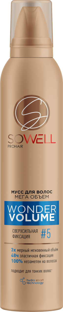 SoWell wonder volume мусс для волос мега объем от корней  сверхсильной фиксации 200 см3