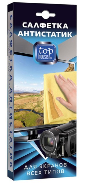 TOP HOUSE салфетка для ухода за экранами 34x40 см