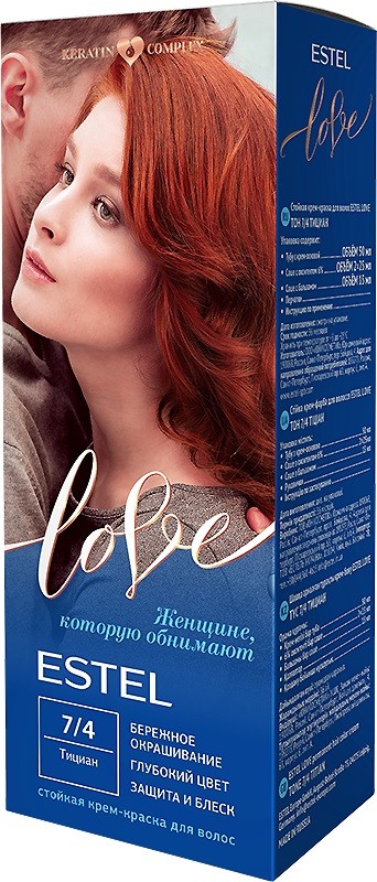 Estel love крем краска 7/4 тициан