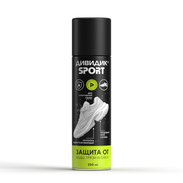 Дивидик спорт пропитка водоотталкивающая для изделий из кожи замши велюра текстиля 250 мл