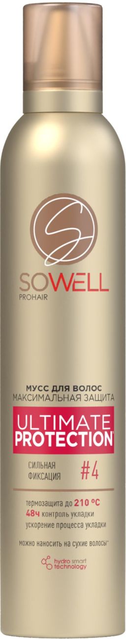 SoWell мусс для волос максим защита и идеальная укладка сильной фиксации 200 см3