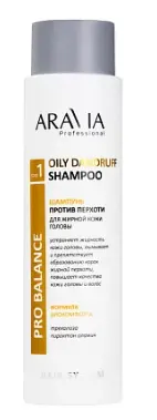 ARAVIA Professional шампунь против перхоти для жирной кожи головы shampoo 400 мл