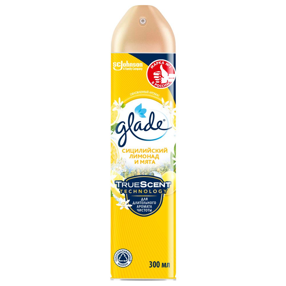 Glade освежитель воздуха аэрозоль сицилийский лимонад и мята 300 мл