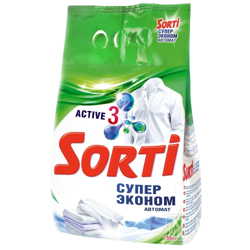 Sorti автомат супер эконом стиральный порошок 1,5 кг