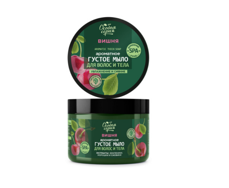 Особая серия ароматное густое мыло для волос и тела вишня увлажнение и сияние 500 мл