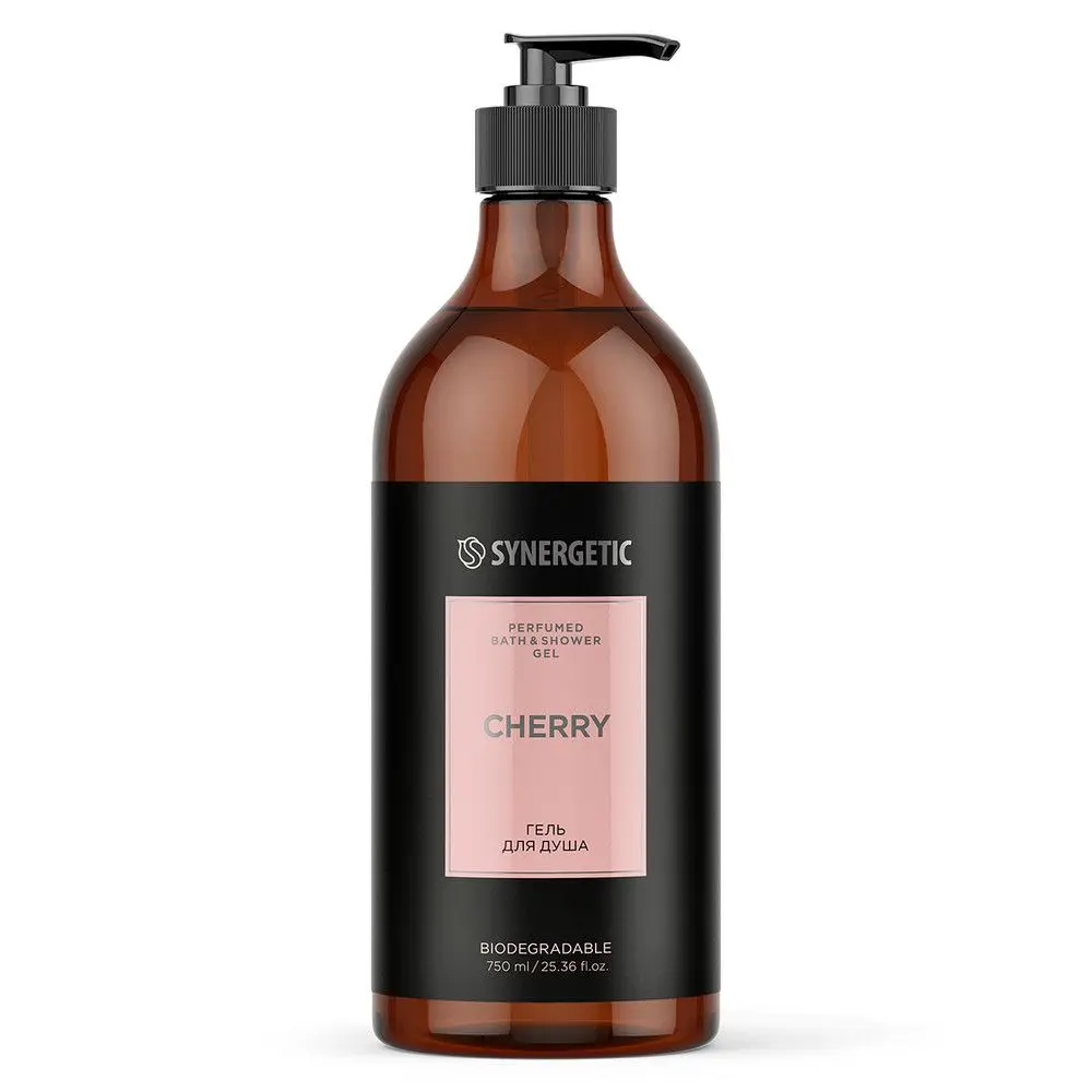 Synergetic парфюмированный гель для душа cherry вишня 750 мл