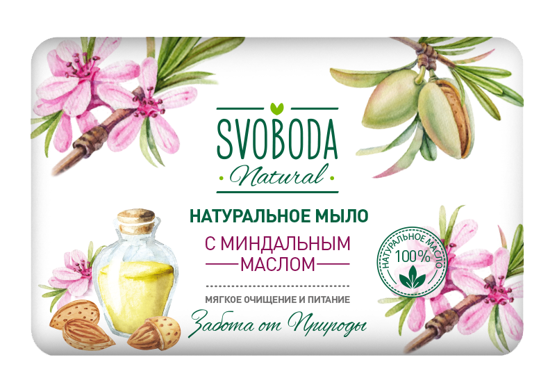 Svoboda туалетное мыло с миндальным маслом 90 г